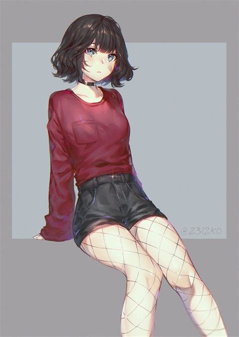 Pin By M I T Z On Fashion Anime Girl With Black Hair Anime