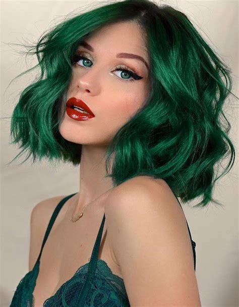 Modern Hair Color Ideas For Short Hair Voguetypes Green Hair Colors