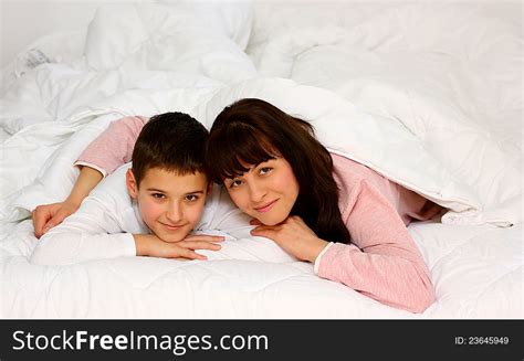 Mother And Son In Bed Free Stock Images Photos