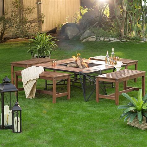 6' steel strap bench without back. Outdoor Backless Benches Under $100 | OutsideModern