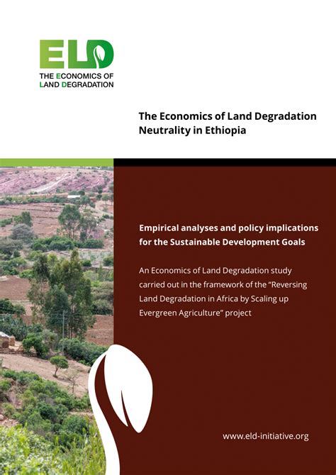 Pdf The Economics Of Land Degradation Neutrality In Ethiopia