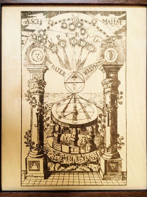 Pillars Of Hermeticism And Alchemy Laser Etching Etsy