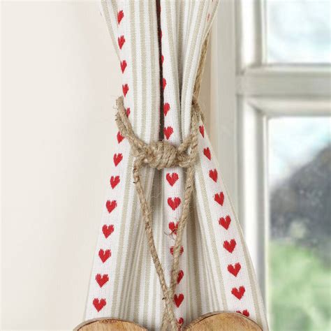 Corded Heart Curtain Tie Back By Dibor