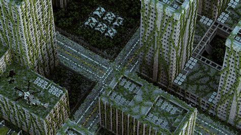 Minecraft Timelapse Post Apocalyptic City Youtube
