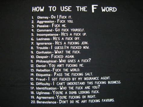 How To Use The F Word