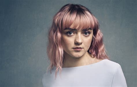 Wallpaper Actress Pink Hair Photoshoot Maisie Williams Macy William