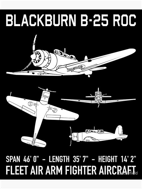 Blackburn B 25 Roc British Ww2 Feet Air Arm Fighter Plane Cutout