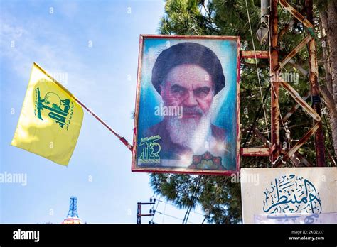 Hizbollah Propaganda In A Shia Muslim Village In Southern Lebanon Stock