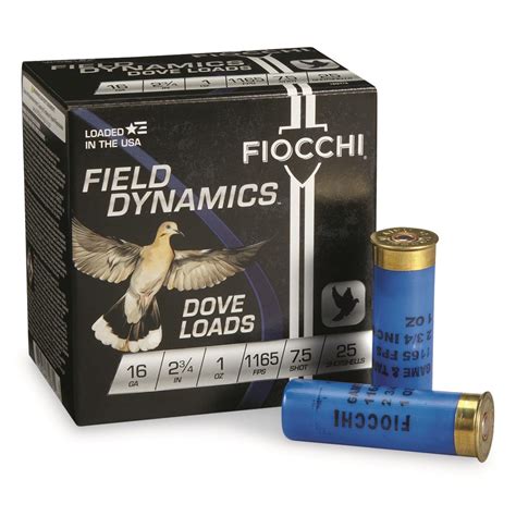 Fiocchi Field Dynamics Dove Loads 16 Gauge 2 34 1 Oz Shotshells