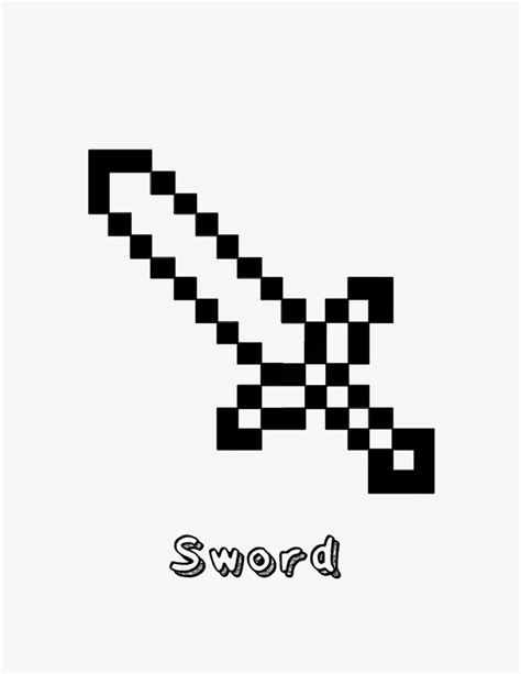 Minecraft Animated Sword Fighting Coloring Pages