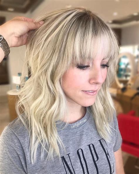 27 medium blonde hairstyles with bangs hairstyle catalog