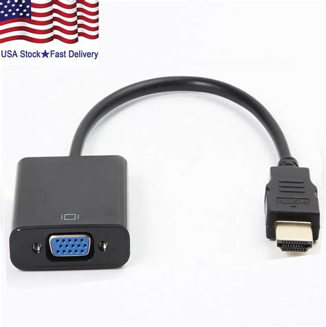 1080p Hdmi Male To Vga Female Video Converter Adapter Cable For Pc