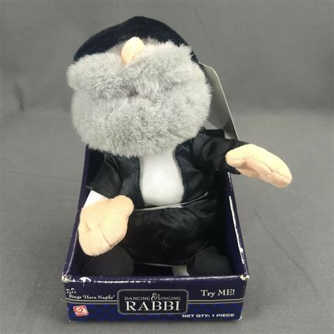 Details About Gemmy Dancing Singing Animated Rabbi Hanukkah Plush