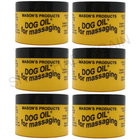 6 X Masons Odourless Massaging Dog Oil Rub 100g Ebay