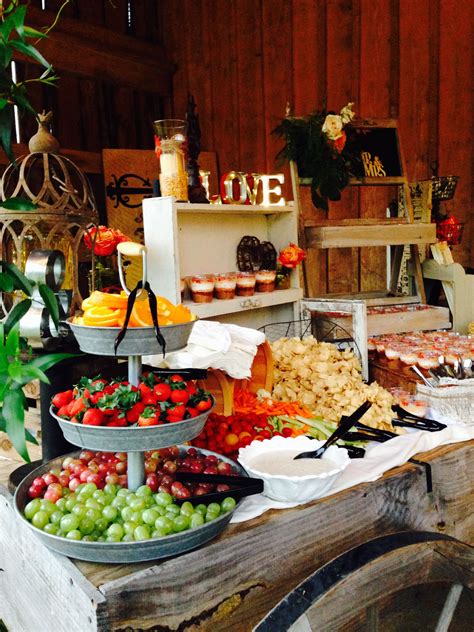 Summer Buffet Table With Fresh Fruits Wedding Appetizers Party