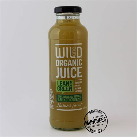 Wild One Organic Juice Lean And Green 12 X 360ml Munchees Wholesale