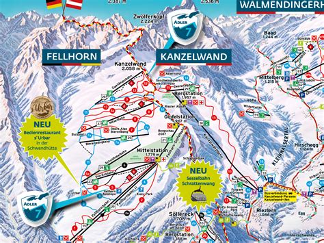 Ski Map Kleinwalsertal And Oberstdorf Germany