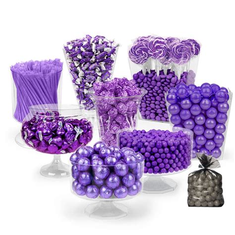 Purple Deluxe Candy Buffet | Purple candy table, Purple candy buffet, Purple candy