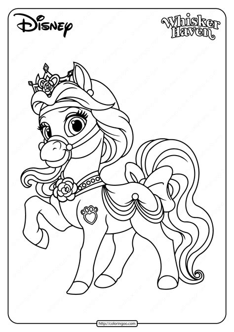 Not only is she a loyal friend, but she disney's princess palace pets free coloring pages and printables. Printable Palace Pets Petit Coloring Page