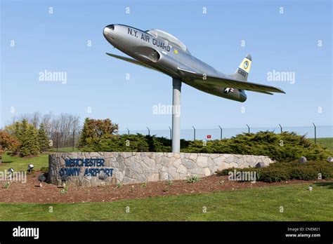 New York Air National Guard Lockheed T 33 At The Entrance To The