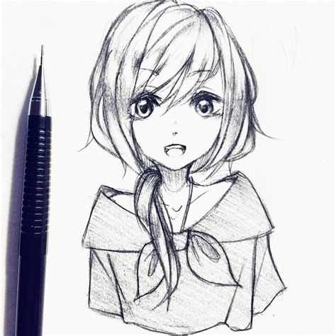 Cute Anime Drawings In Pencil Animezc