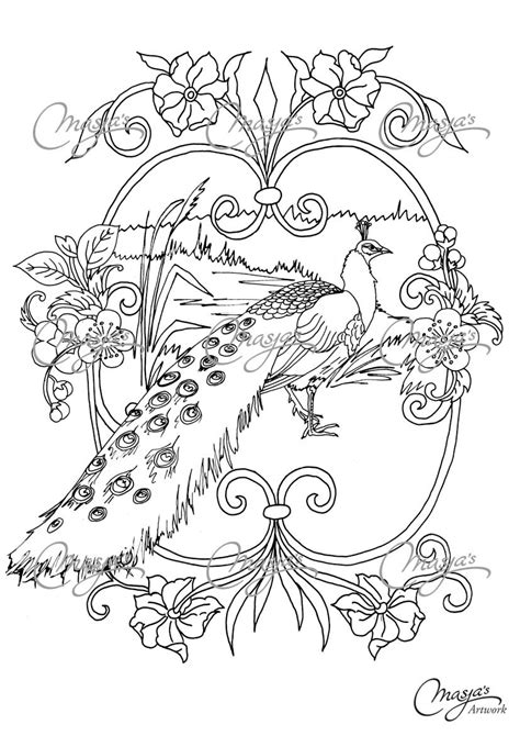 Use colored pencils, gel pens, crayons, or other art supplies to color the page. Peacock Coloring Pages - GetColoringPages.com