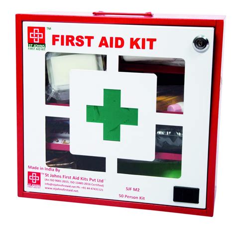 St Johns First Aid Industrial First Aid Kit Large Metal Box Wall