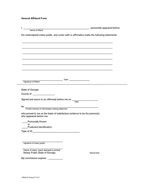 Printable Notary Forms Tutoreorg Master Of Documents