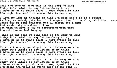 Why We Sing Lyrics Lyricswalls