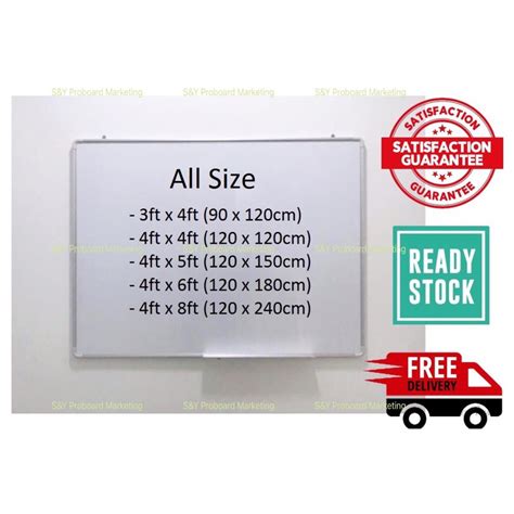 Buy Magnetic Whiteboard Size 4x5 Ft White Board Seetracker Malaysia