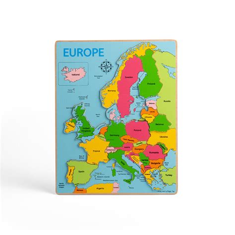 Bigjigs Toys Wooden Geography Europe Inset Jigsaw Puzzle Educational Ebay