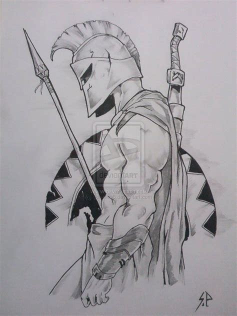 Spartan Warrior By Skintales5 On Deviantart Tattoo Design Drawings