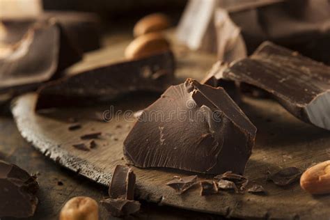 Organic Dark Chocolate Chunks Stock Photo Image Of Dark Unhealthy