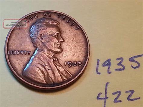 1935 Lincoln Cent Fine Detail Great Coin 422 Wheat Back Penny
