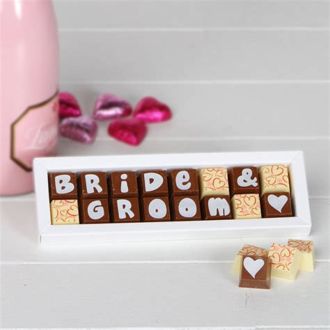 Bride And Groom T In Chocolate Just Married Chocolates Etsy