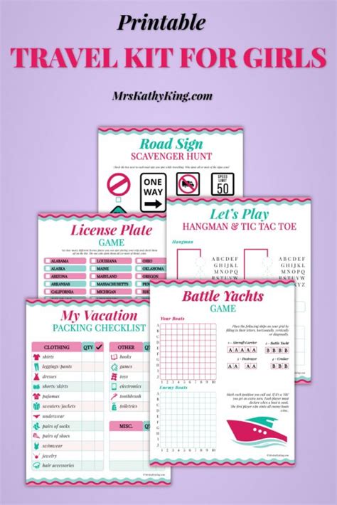 Download a free license game printable here. Free Printable Travel Games and Activity Sheets Pack