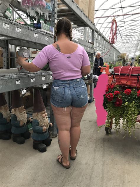 Pigtails Blonde Milf With Huge Curves In Home Depot Pt2 Tight Jeans