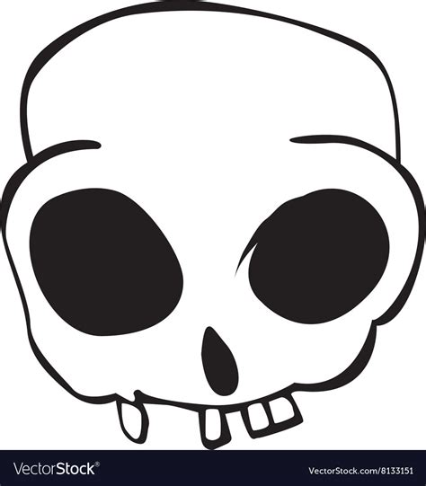 Skulls Pirete Missing Teeth Royalty Free Vector Image