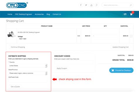 Estimating the cost for your shipment. Estimate shipping cost - Help -omiocnc.com