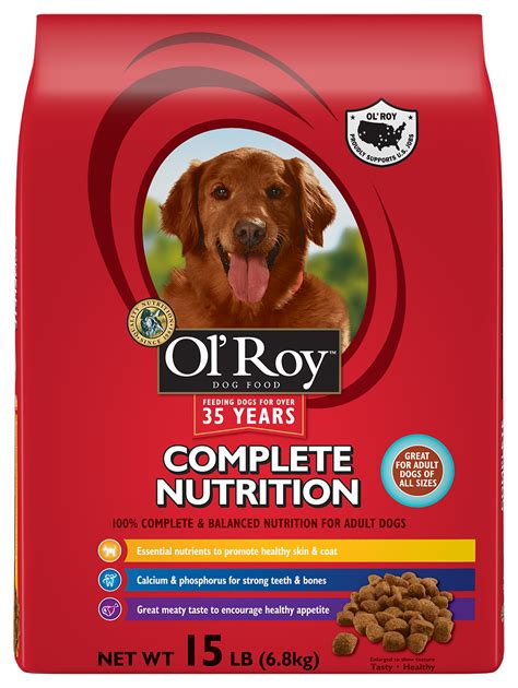 All puppies do best on a diet that is rich in protein and fat from whole animal ingredients to support peak growth and development. Bundle and Save! Ol' Roy Complete Nutrition Adult Dry Dog ...