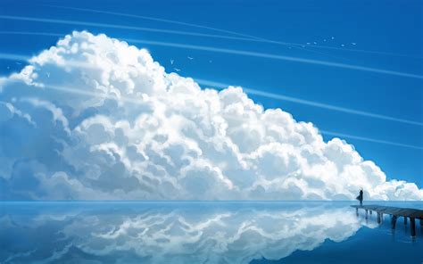 Top 61 Imagen Anime Blue Sky Background Vn