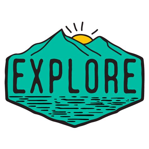 Explore Mountain And Sea Sticker Just Stickers Just Stickers