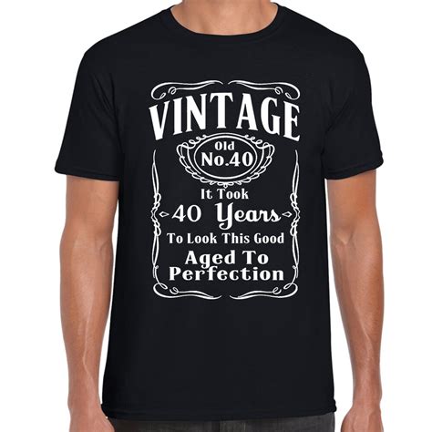 It's actually all uphill from here. grabmybits - Vintage 40th Birthday T Shirt - Funny, Gift, 40 Years Old | eBay