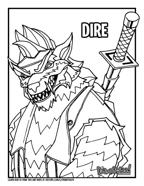 Fortnite Dire Free Coloring Pages
