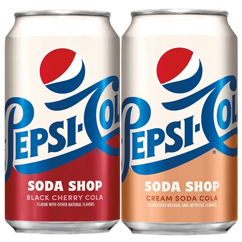 Pepsi Cola Soda Shop Cream Cola Black Cherry Cola Variety Pack Oz Cans Pack Soda Shop