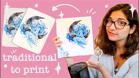 How To Make Art Prints At Home 🦋 Traditional Art Into Print Youtube