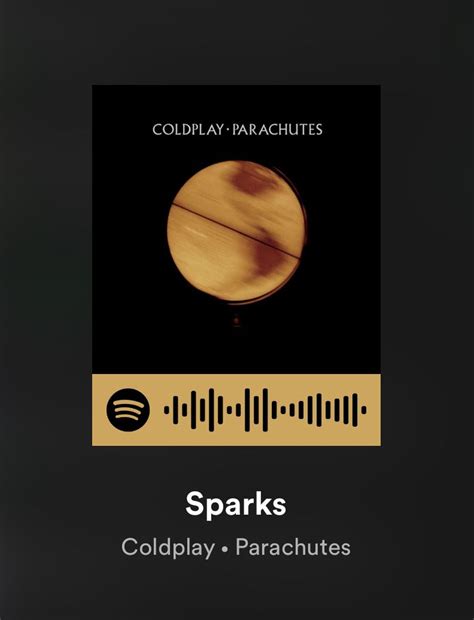 Sparks Spotify Coldplay Songs Picture Wall