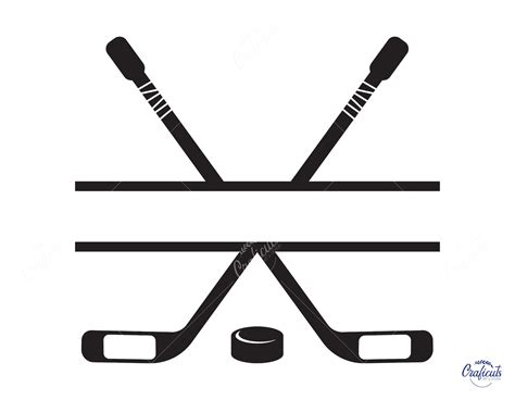 Hockey Svg Crossed Hockey Sticks And Hockey Puck Name Frame Etsy