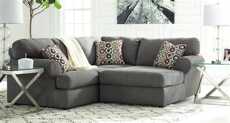 Jayceon Steel Small Right Chaise Sectional Small Couches Living Room Sofas For Small Spaces