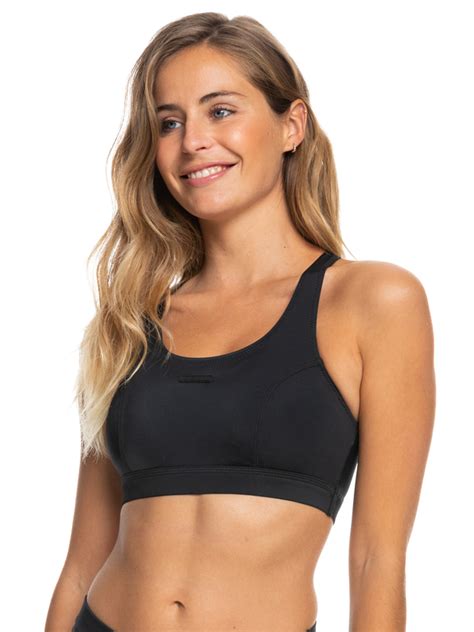 roxy active high performance tankini sports bra bikini top for women roxy